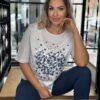 Navigazione szivecske mintás rövid ujjú felső fehér - fehér | MyBerill Boutique