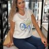 Navigazione ekrü felső kerékpár nyomott mintával - ekrü | MyBerill Boutique