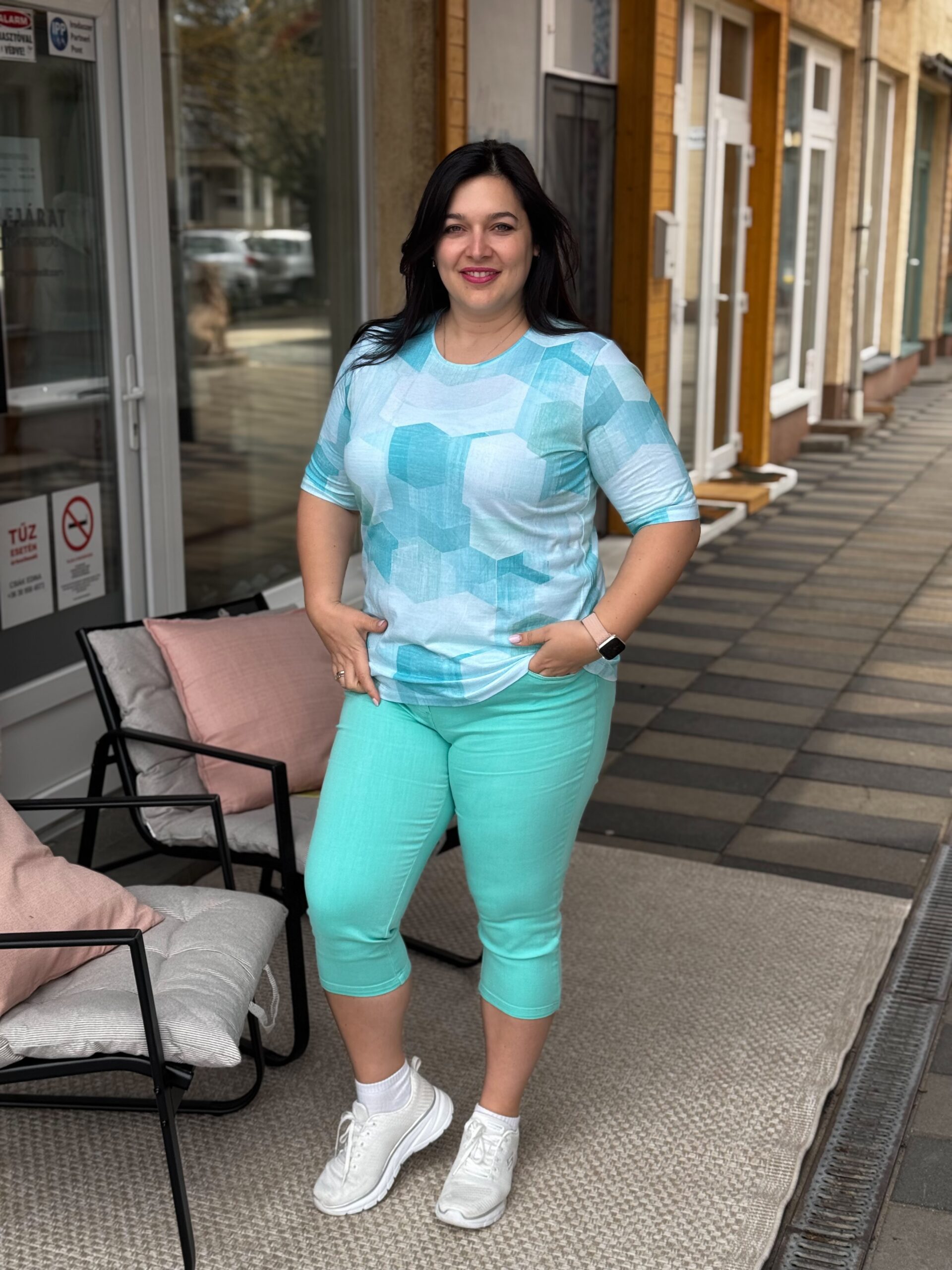 Navigazione farmer capri nadrág türkiz - Nadrág, 2. kép | MyBerill Boutique