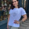Navigazione fehér rövidujjú felső strasszos szív - arany | MyBerill Boutique