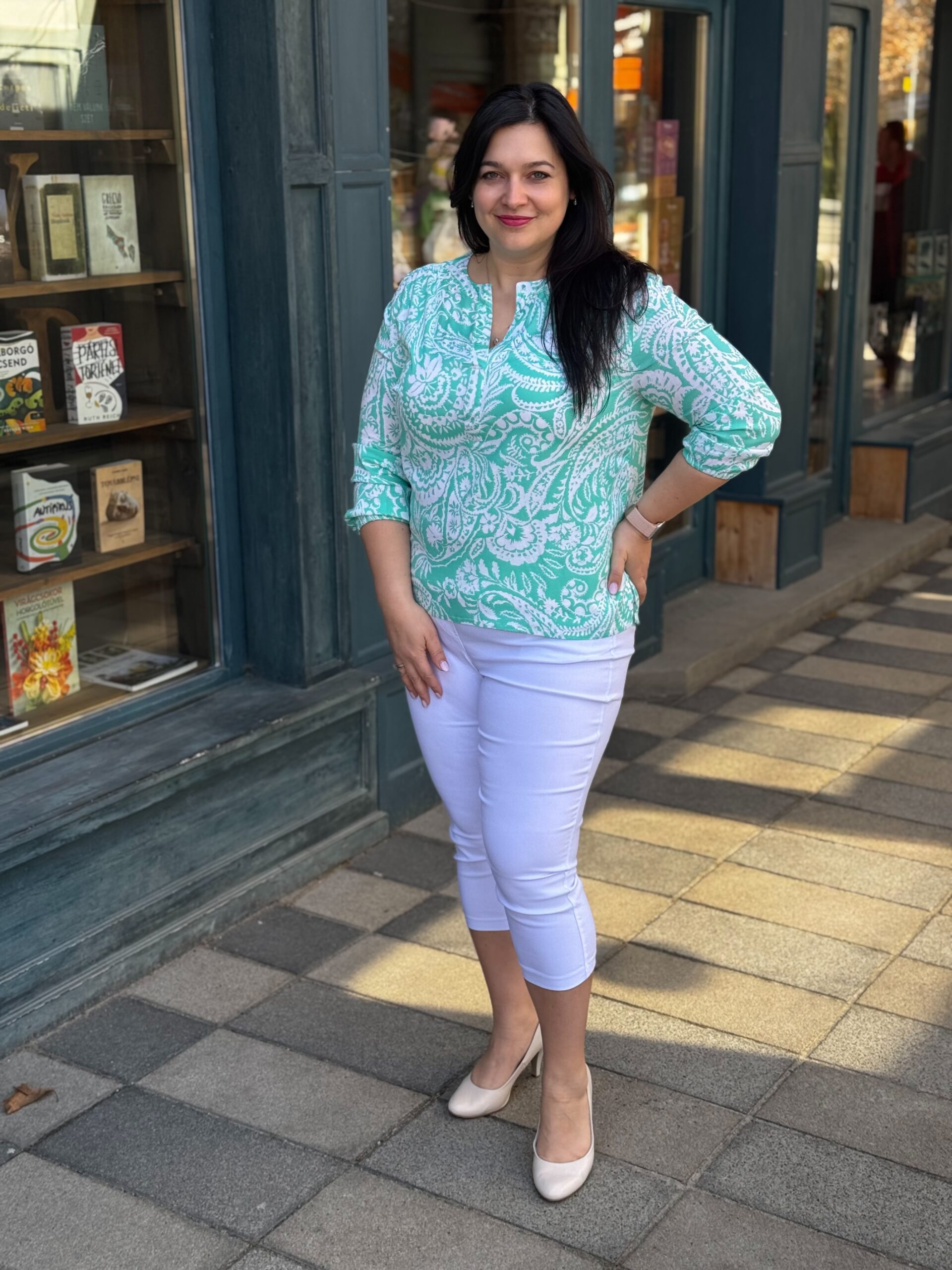 Navigazione bengalin Capri nadrág fehér - Image 2