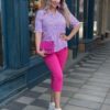 Navigazione pink mintás viszkóz tunika - fehér, 2. kép | MyBerill Boutique