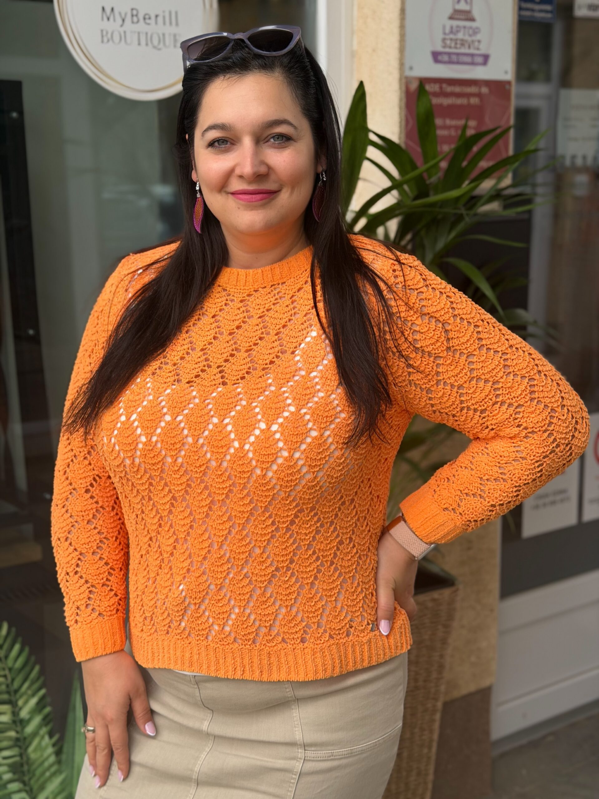 Monari zsenilia azsúr pulóver - Felső, 3. kép | MyBerill Boutique