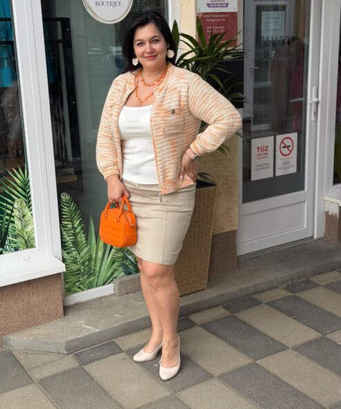 Monari dekoratív krém/narancs/bézs kardigán - bézs, 5. kép | MyBerill Boutique