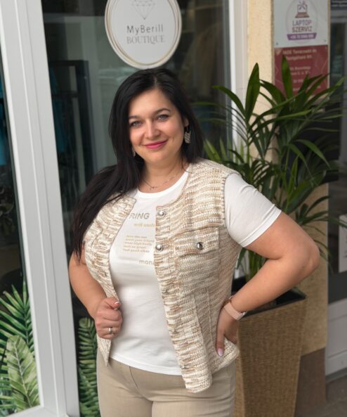 Monari kötött mellény - barna, 3. kép | MyBerill Boutique