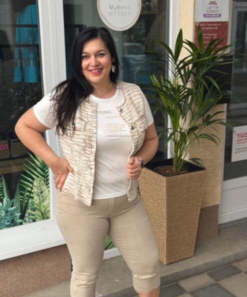 Monari kötött mellény - barna, 4. kép | MyBerill Boutique