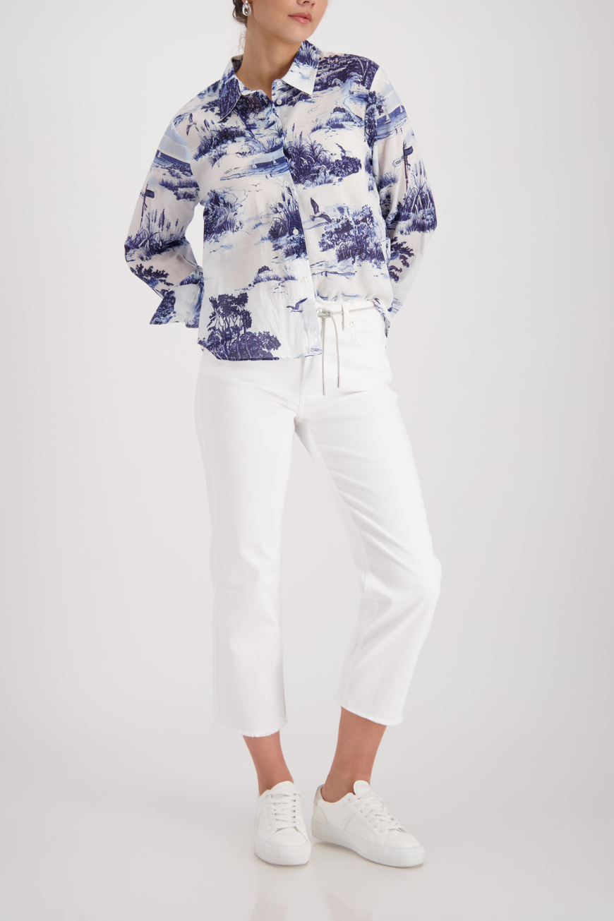 Monari fehér farmer 7/8 hosszal - fehér, 3. kép | MyBerill Boutique