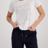 Monari rövidujjú strasszos felső ekrü - ekrü | MyBerill Boutique