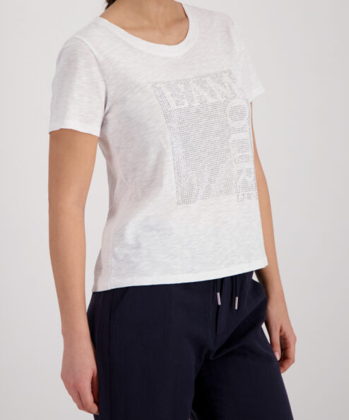 Monari rövidujjú strasszos felső ekrü - ekrü, 4. kép | MyBerill Boutique