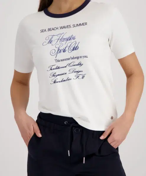 Monari rövidujjú felső kék feliratos