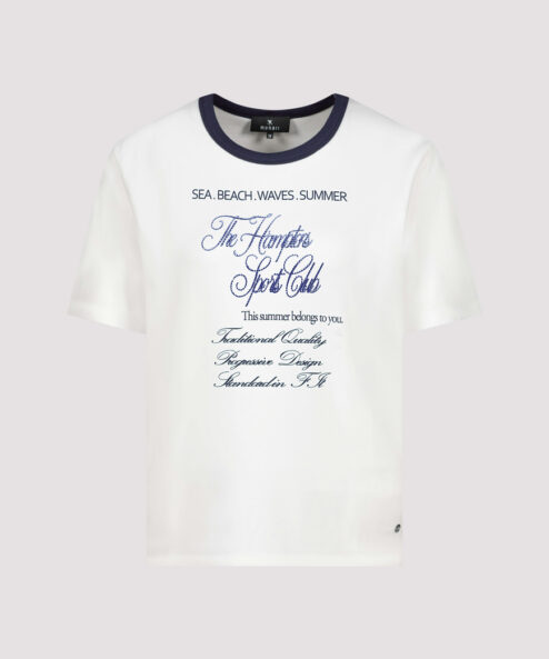 Monari rövidujjú felső kék feliratos - fehér, 6. kép | MyBerill Boutique