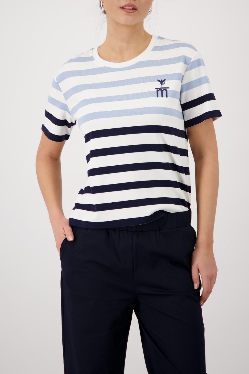 Monari rövidujjú csíkos felső - fehér | MyBerill Boutique