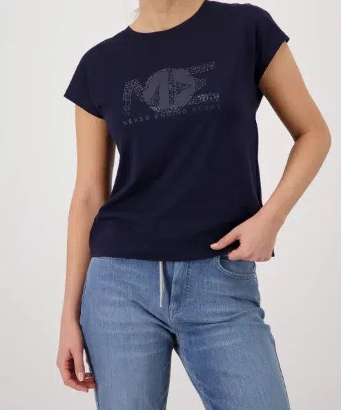 Monari sötétkék strasszos poló