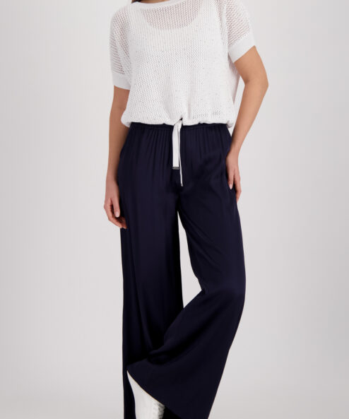 A Monari Ajour kötött pulóver strasszokkal ekrü alternatív nézete