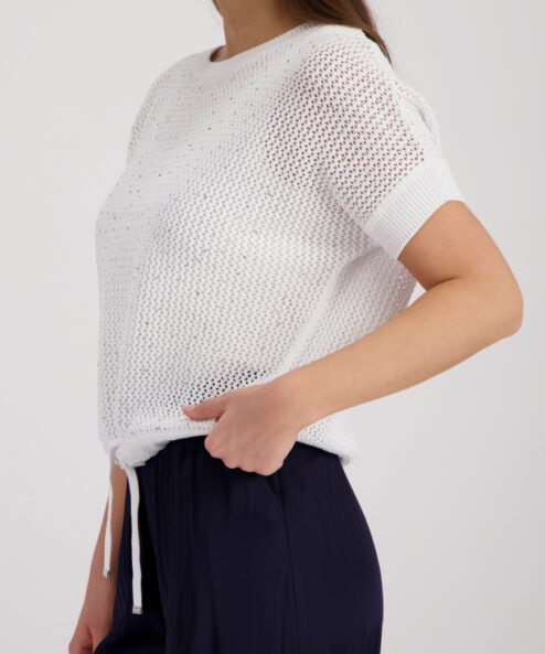 Monari Ajour kötött pulóver strasszokkal ekrü - ekrü, 3. kép | MyBerill Boutique