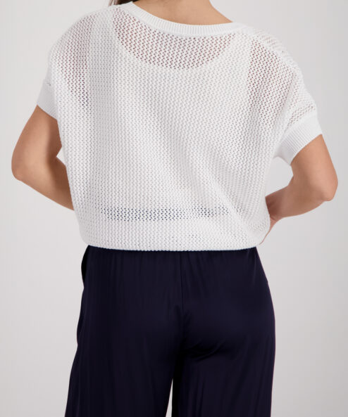 Monari Ajour kötött pulóver strasszokkal ekrü - ekrü, 4. kép | MyBerill Boutique
