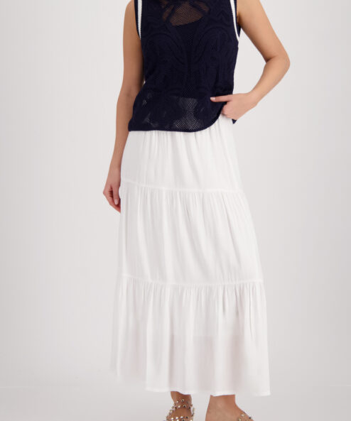 Monari Kötött mellény Cornelly mintával - fehér, 7. kép | MyBerill Boutique