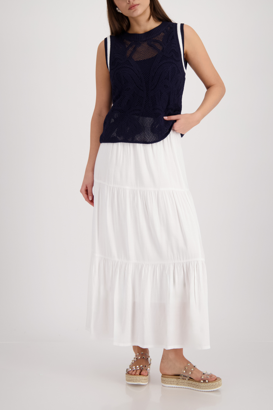 Monari Kötött mellény Cornelly mintával - fehér, 7. kép | MyBerill Boutique