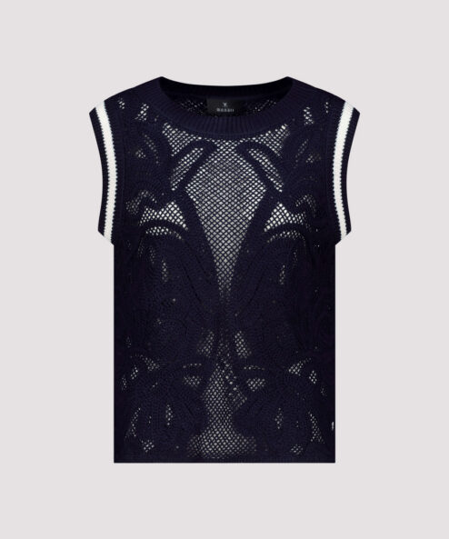 Monari Kötött mellény Cornelly mintával - fehér, 8. kép | MyBerill Boutique