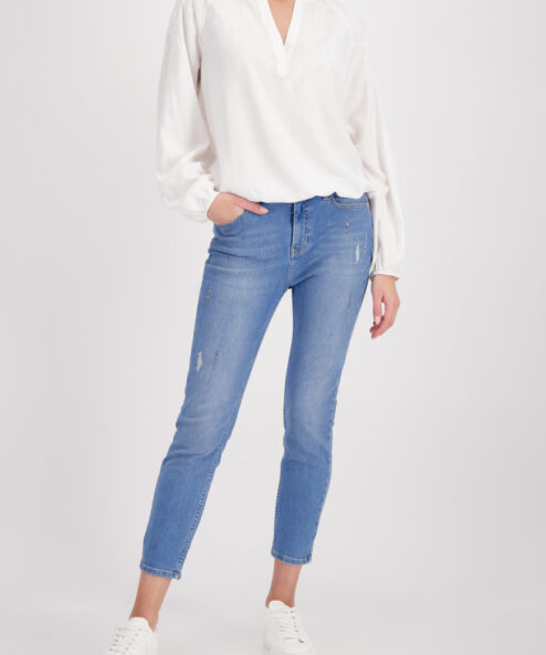 Monari kék farmer 7/8 strasszos