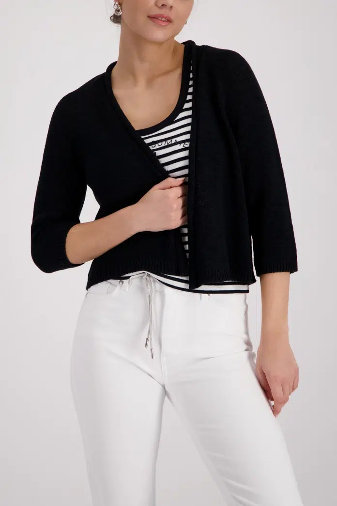 Monari kötött kardigán sötétkék - 3/4-es ujjú, 3. kép | MyBerill Boutique