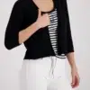 Monari kötött kardigán sötétkék - 3/4-es ujjú | MyBerill Boutique