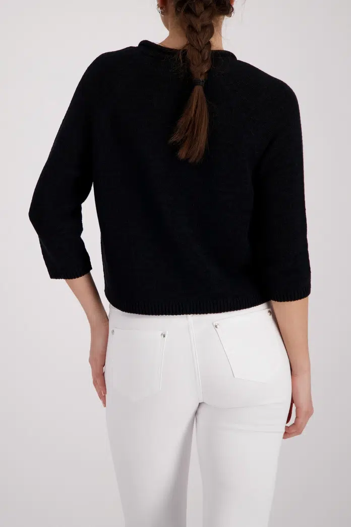 Monari kötött kardigán sötétkék - 3/4-es ujjú, 4. kép | MyBerill Boutique