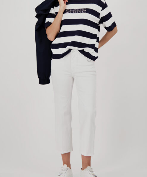 A Monari rövidujjú csíkos felső "SHINE" alternatív nézete