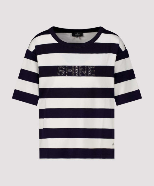 Monari rövidujjú csíkos felső “SHINE” - fehér, 7. kép | MyBerill Boutique