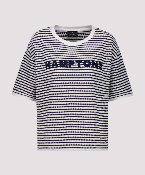 Monari Texturált póló felirattal “HAMPTONS” - fehér, 7. kép | MyBerill Boutique