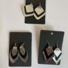 LEYA bőr kézműves fülbevaló monocrome - fekete | MyBerill Boutique