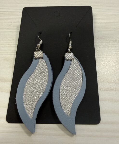 LEYA bőr kézműves fülbevaló hullám duo - arany, 6. kép | MyBerill Boutique