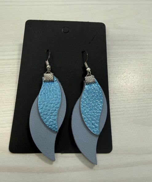 LEYA bőr kézműves fülbevaló hullám duo - arany, 9. kép | MyBerill Boutique