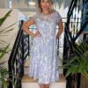 Navigazione midi kék mintás ruha - Egyrészes ruha | MyBerill Boutique