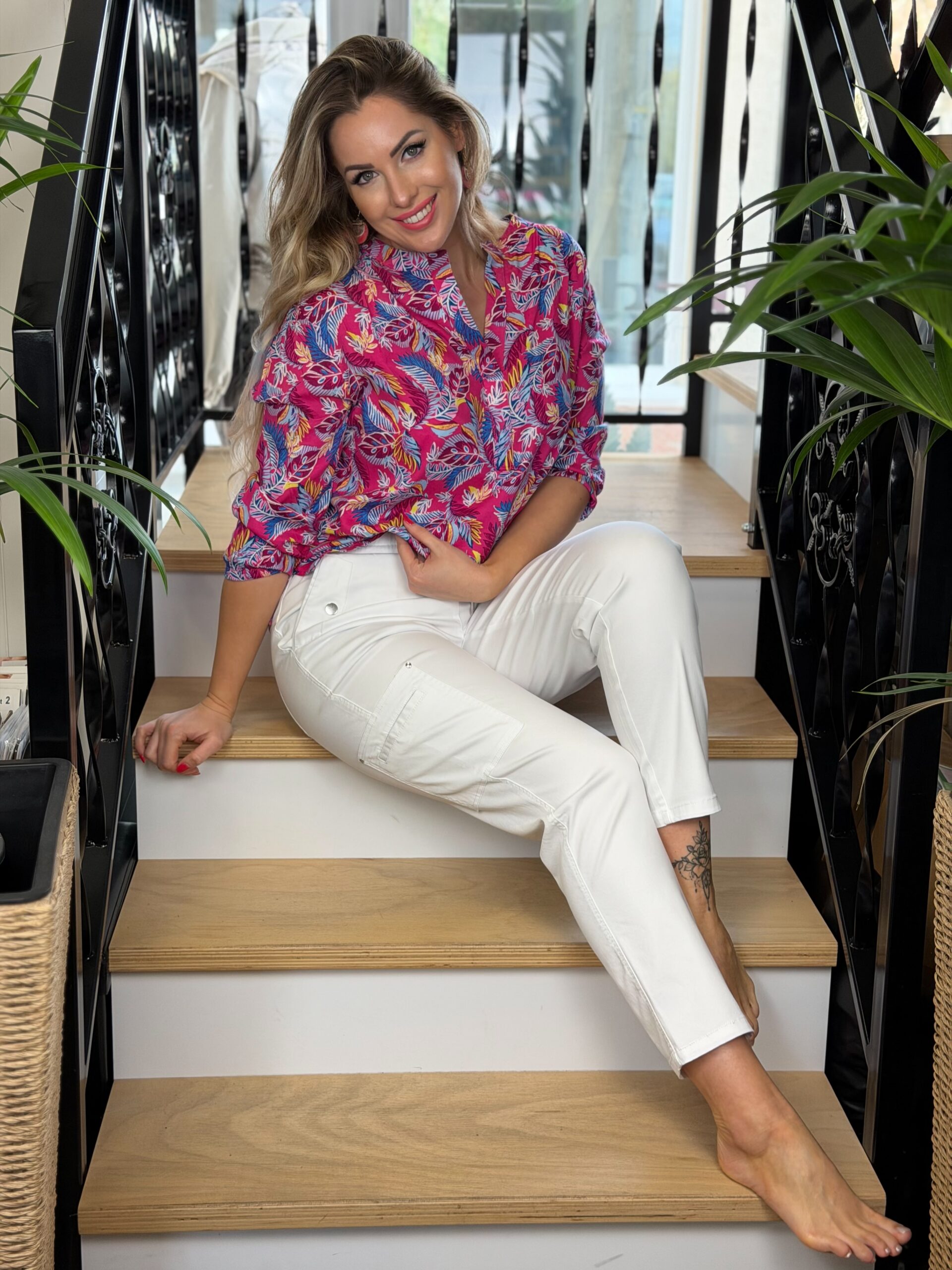 Navigazione Sia 7/8 kényelmes nadrág fehér - fehér | MyBerill Boutique