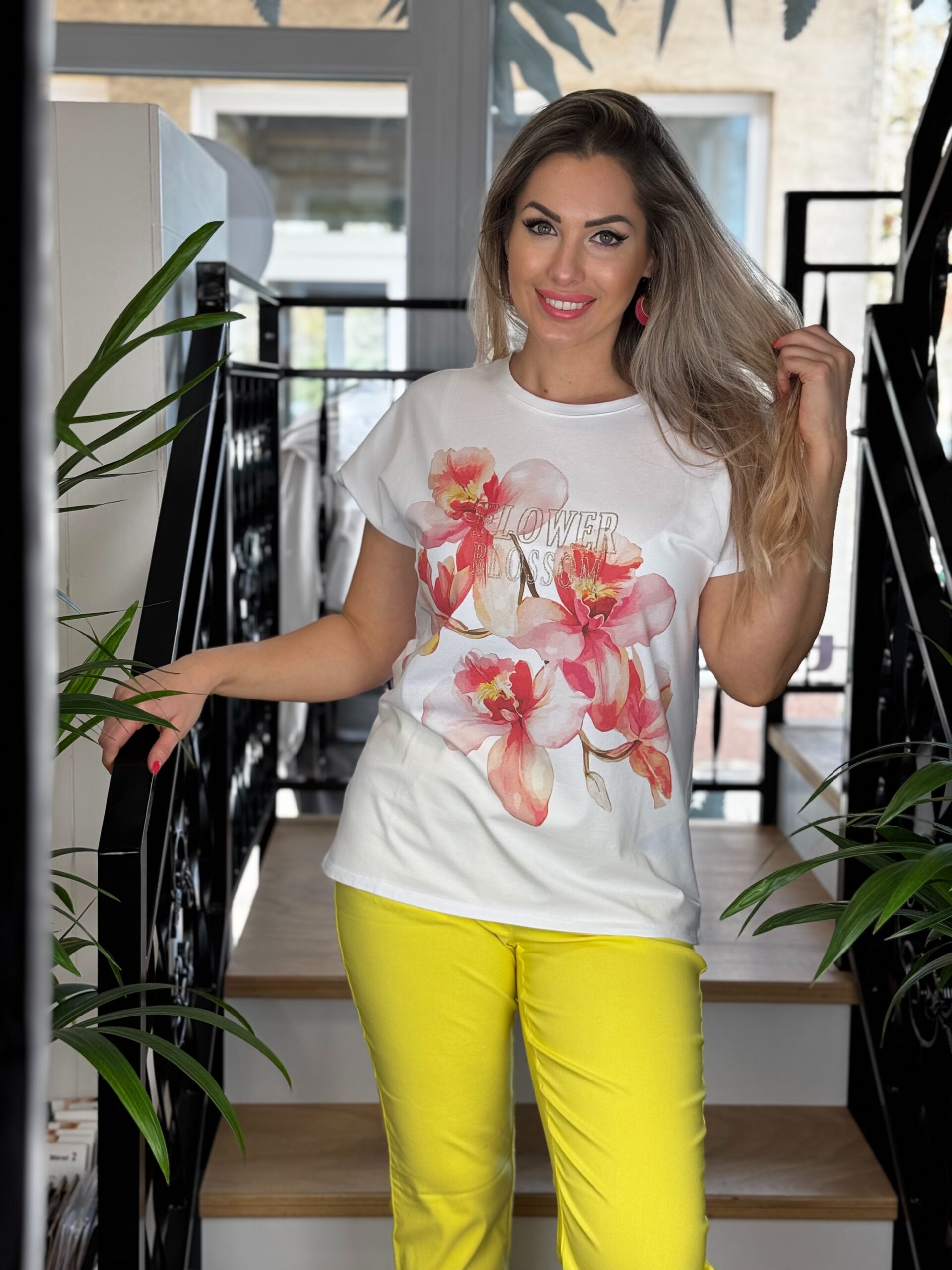 Navigazione orchidea mintás felső - fehér, 2. kép | MyBerill Boutique
