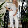 Navigazione muszlingéz nadrág 7/8 hosszal fehér - fehér | MyBerill Boutique