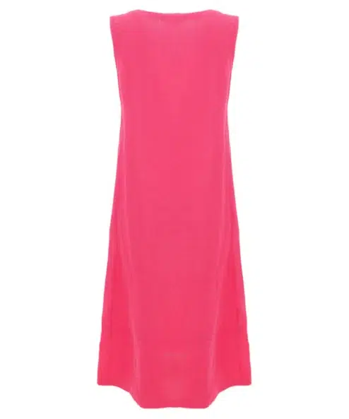 Dolcezza len ujjatlan midi ruha rózsaszín - Dolcezza, 3. kép | MyBerill Boutique