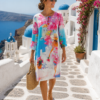 Dolcezza “Nyár Santoriniben”Ruha - 3/4-es ujjú | MyBerill Boutique