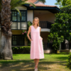 Dolcezza len ujjatlan midi ruha rózsaszín - Dolcezza | MyBerill Boutique