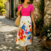 Dolcezza pink V nyakú rövid ujjú felső - Blúz | MyBerill Boutique