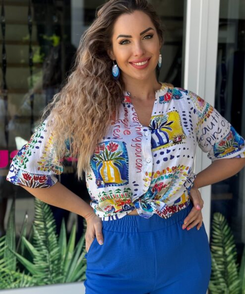 Dolcezza “A Kézzel készített kertem” Blúz - 3/4-es ujjú, 4. kép | MyBerill Boutique