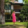 Dolcezza len ujjatlan midi ruha pink - Dolcezza | MyBerill Boutique