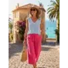 Dolcezza lenvászon V nyakú ujjatlan felső világoskék - Blúz | MyBerill Boutique