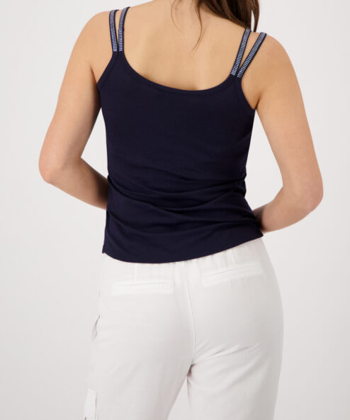Monari Flitteres pántokkal ellátott felső sötétkék - Felső, 3. kép | MyBerill Boutique
