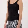 Monari Flitteres pántokkal ellátott felső fekete - fekete | MyBerill Boutique