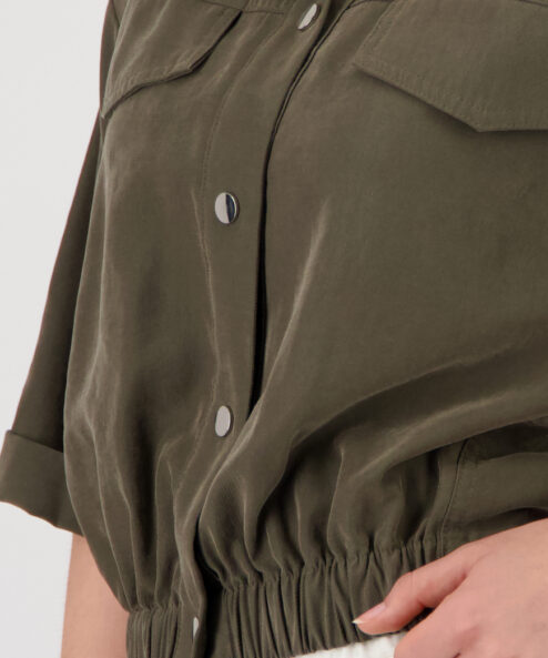 Monari Modál anyagú kiskabát zöld - 3/4-es ujjú, 4. kép | MyBerill Boutique