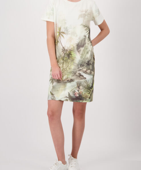 Monari Trópusi mintás ruha - barna, 6. kép | MyBerill Boutique