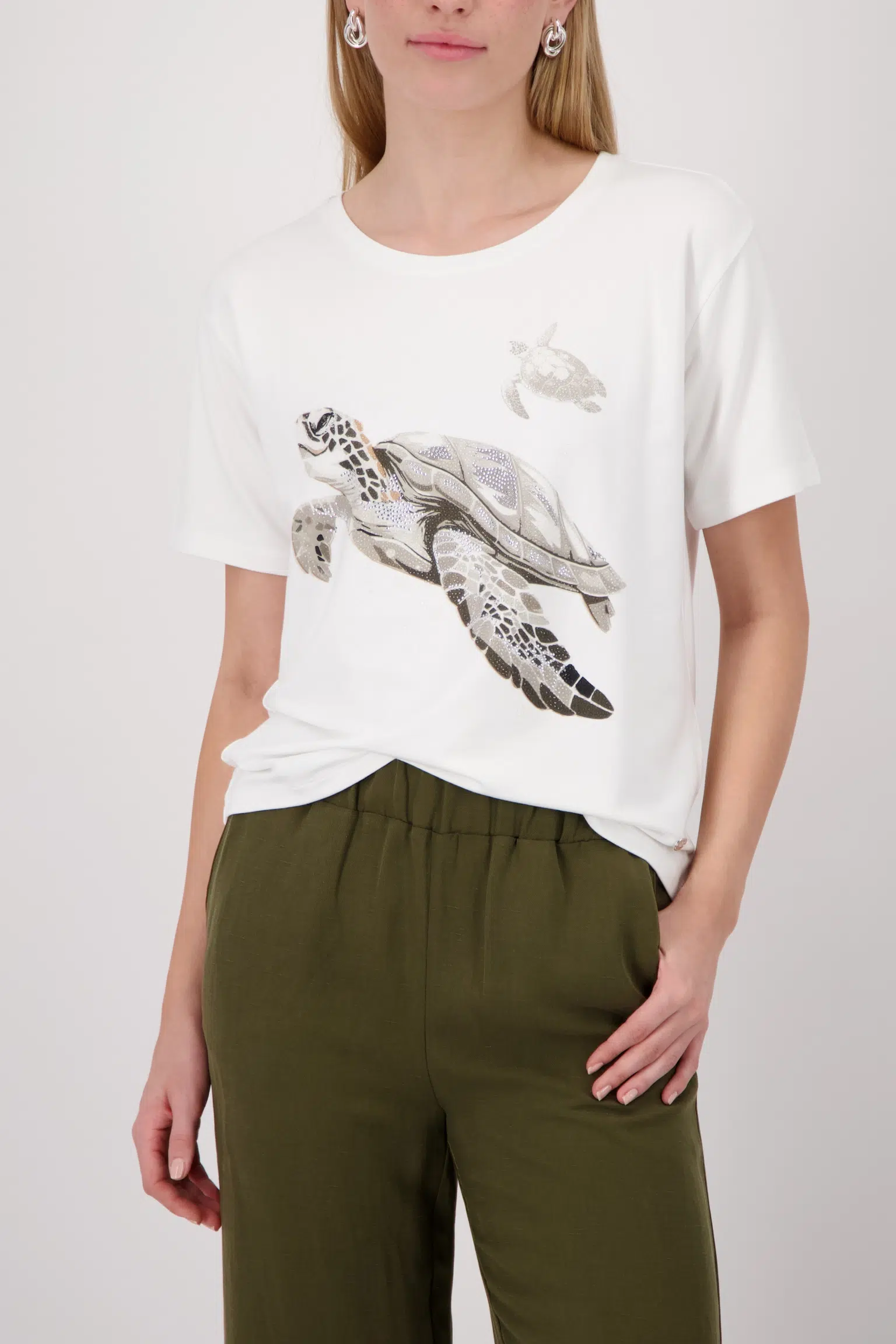 Monari Teknőcmintás póló - bézs | MyBerill Boutique