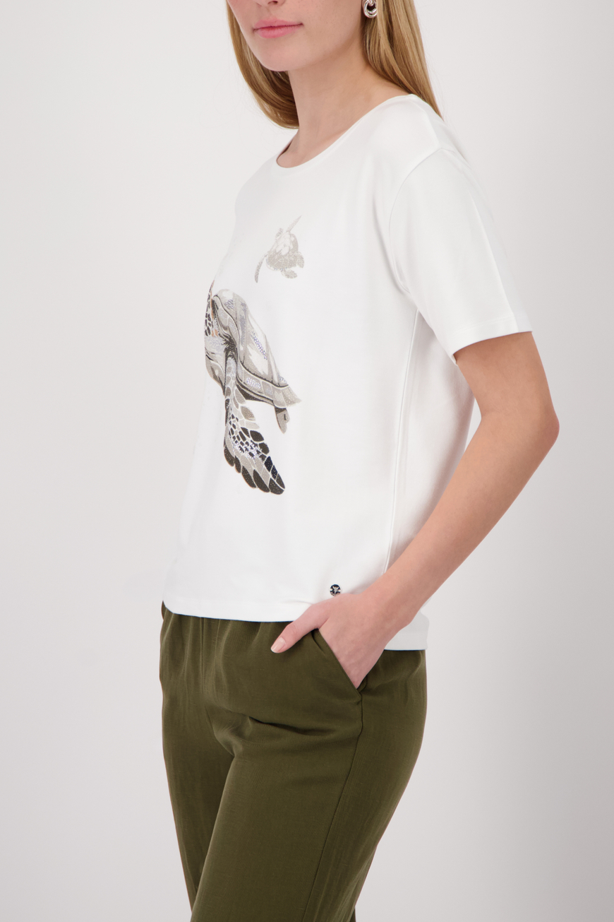 Monari Teknőcmintás póló - bézs, 6. kép | MyBerill Boutique
